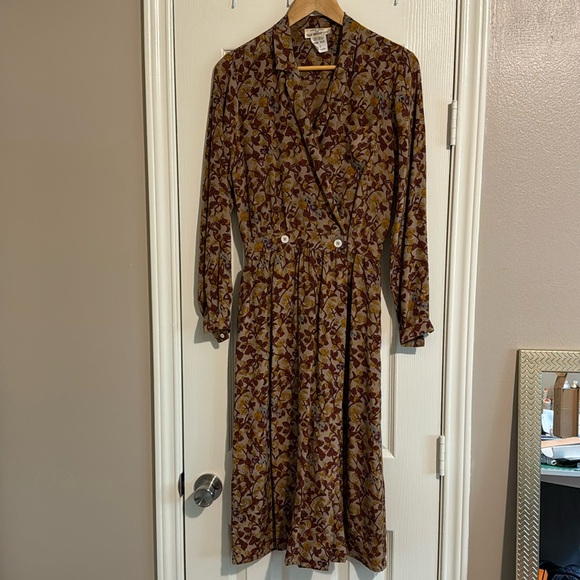 Vintage 1970s silk wrap dress - Picture 1 of 5
